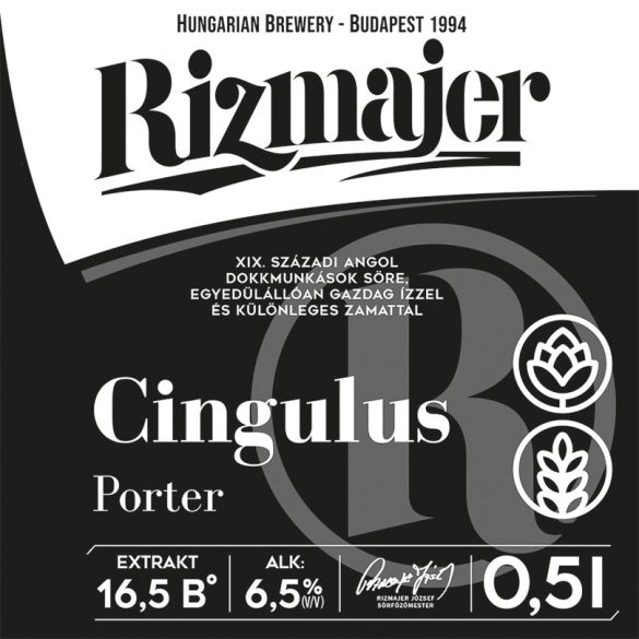RIZMAJER CINGULUS PORTER (FEKETE SÖR) 0,5 l