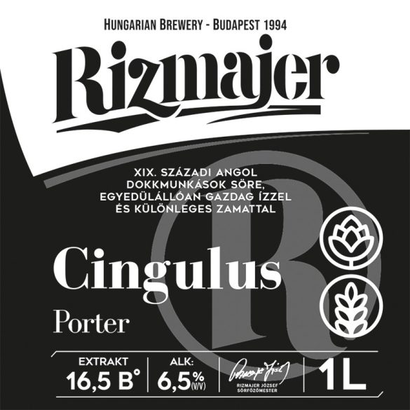RIZMAJER CINGULUS PORTER (FEKETE SÖR) 1 l
