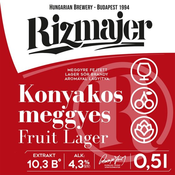 RIZMAJER KONYAKOS- MEGGYES SÖRMIX 0,5 l